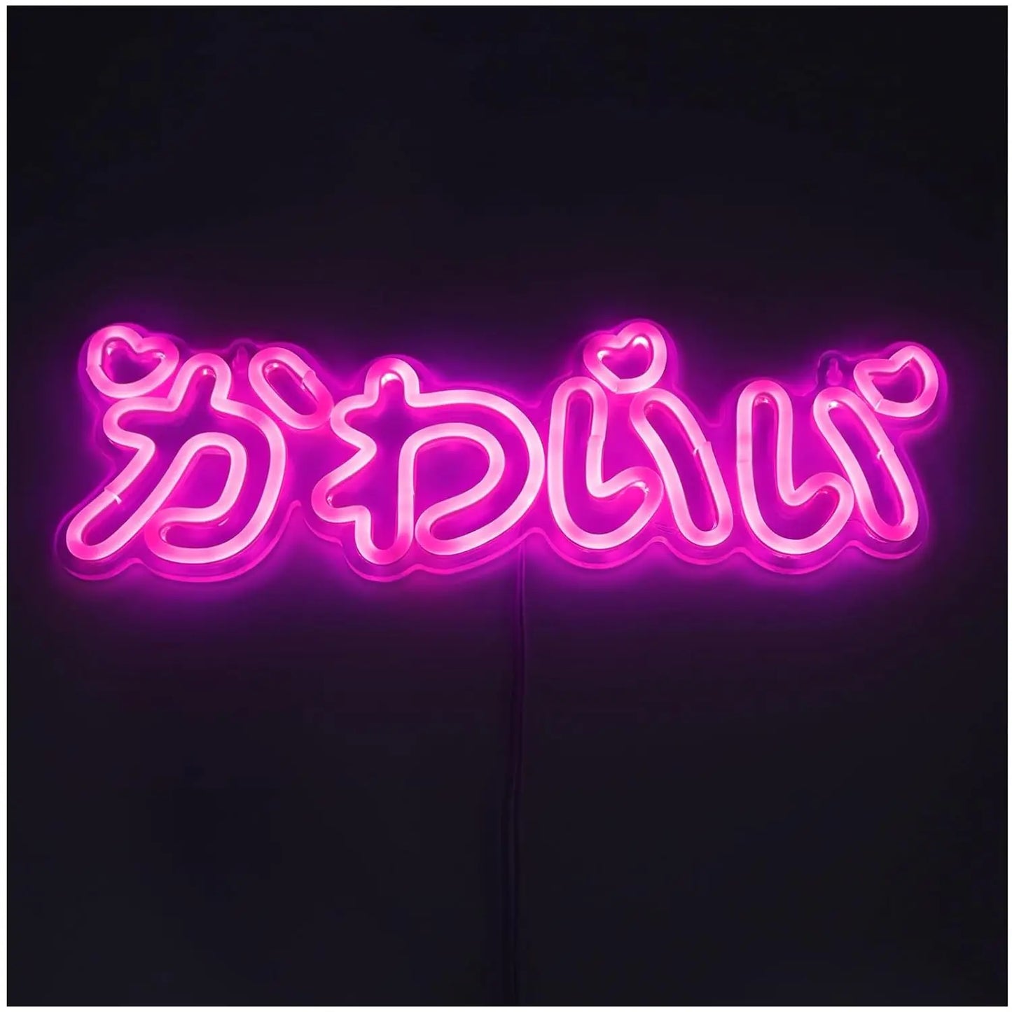 Mignon Néon LED Japonais Lumière Néon Rose Style Japonais Intérieur Néon pour Chambre Fille Bar Salon de Beauté Décor Cadeau d'Anniversaire