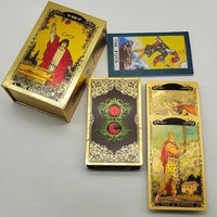 New Version Premium Quality Gold Foil Tarot Divination Oracle Cards With Colorful Illustrated Manual and Megnetic Box