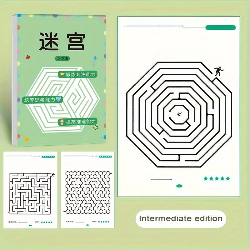 Kids Maze Puzzle Book for Focus and Thinking Skills | Fun Learning Activity