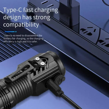 Portable Mini LED Flashlight | 3LED USB Rechargeable with Pen Clip