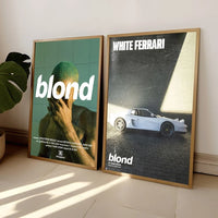 Modern Blond Frank Ocean Hypebeast Rap Fashion Álbum Arte de Pared Lienzo Pintura Pósteres Para Sala de Estar Decoración del Hogar