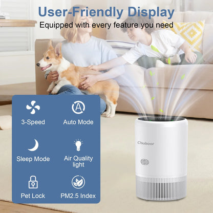 Smart Air Purifier with HEPA Filter App Control PM2.5 for Bedroom Pets Home