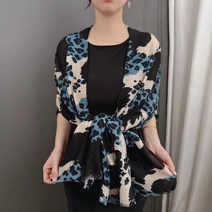 Soft Viscose Blended Leopard Print Scarf