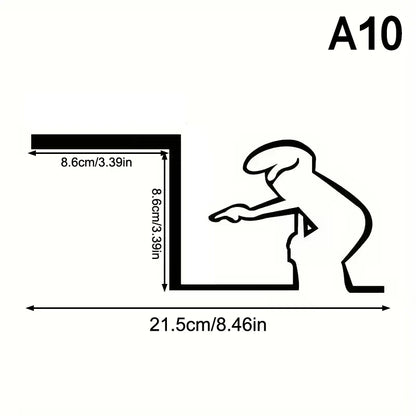 Minimalist La Linea Switch Sticker | Cartoon Power Switch Decal for Home Decor