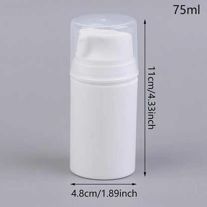 Airless Cosmetic Travel Size Vacuum Pump Bottles | Refillable Emulsion Dispenser Set