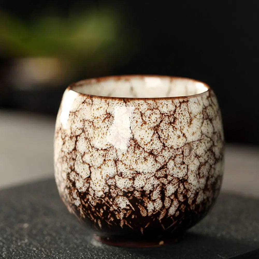 Tasse à Thé en Céramique Style Japonais, Tasse à Expresso Transformée au Four, Tasse à Thé Kung Fu en Porcelaine, Tasse à Café en Poterie, Boisson