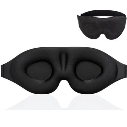 3D Sleep Mask for Light Blocking | Contoured Eye Cover with Soft Padding