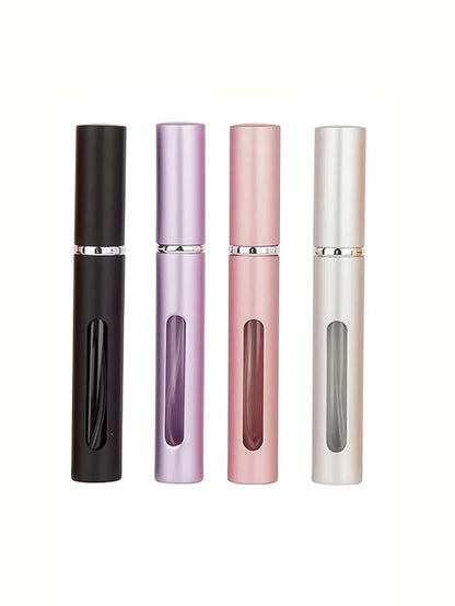 Refillable Glass Perfume Bottles Set | 4 Spray Bottles with Funnels and Dispensers