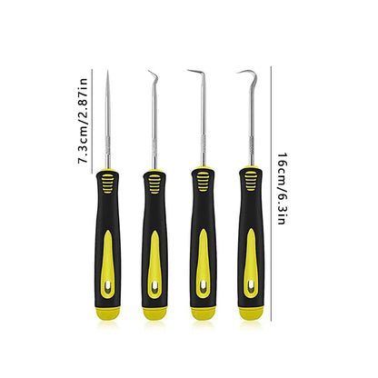 4 Pieces Long Pick & Hook Set Gasket Puller Pick Tools for Removing Car Auto Oil Seal O-Ring Seal Tools