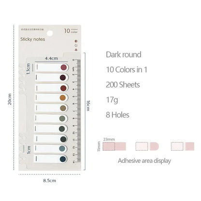 Sticky Notes Stationery Set 200 Sheets Stationery Posted for books it Memo Pad Bookmark Adhesive Notepad Sticky tabs