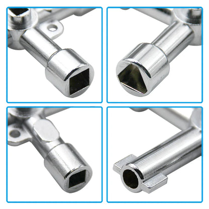 4in1 Silver Key Wrench Set | Electrical Elevator Control Cabinet Screwdriver Tool