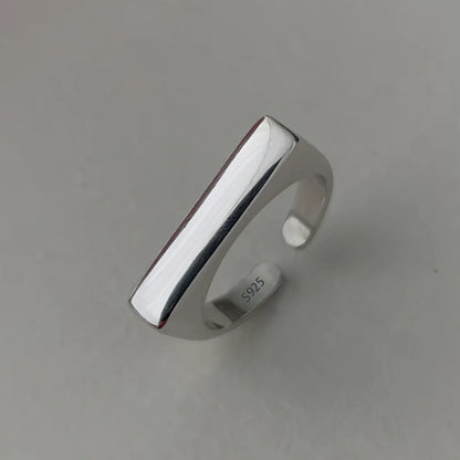 PANJBJ Real 925 Sterling Silver Retro Round Ring | Vintage Fine Jewelry for Women