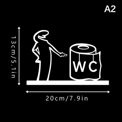 La Linea Minimalist Line Art Door Sticker | Home Decoration