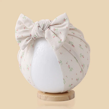 Baby Turban Hats with Prints | Soft Knit Newborn Caps