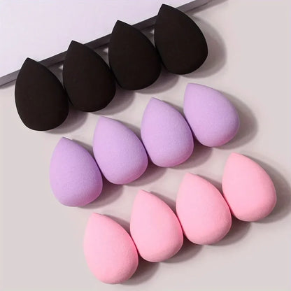 12Pcs Multicolor Makeup Sponge Blender Set | Soft Foundation Cosmetic Puff Kit