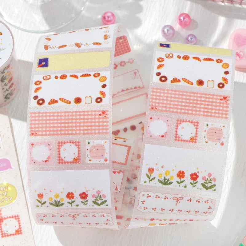 Cute Masking Tape Stickers for Junk Journal | 5x200cm Decorative Craft Tape Roll