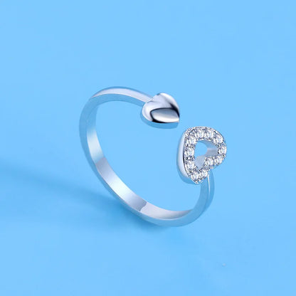 925 Sterling Silver Zircon Adjustable Ring | Women's Cocktail Jewelry
