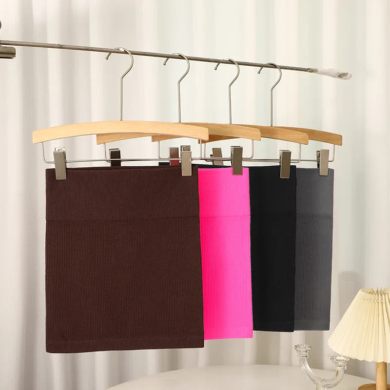 High Waist Knit Mini Skirt