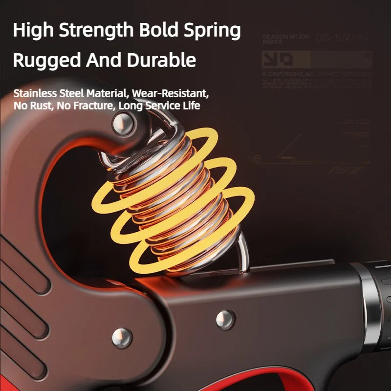 Adjustable Grip Strengthener with Digital Counter Hand Rehab Trainer