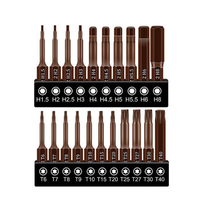 1/4 Screwdriver Bits Set 25mm 50mm S2 Alloy Steel | Professional DIY Hand Tool Kit