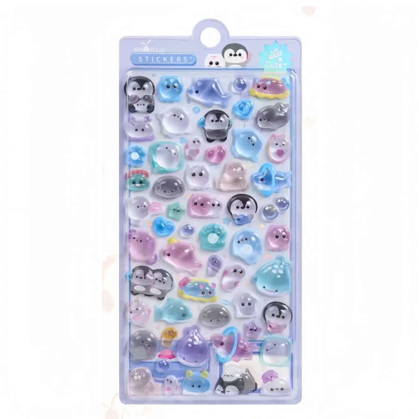Japanese Anime Food Stamping Seal Fun | 3D Crystal Diamond Sticker Set for Kids