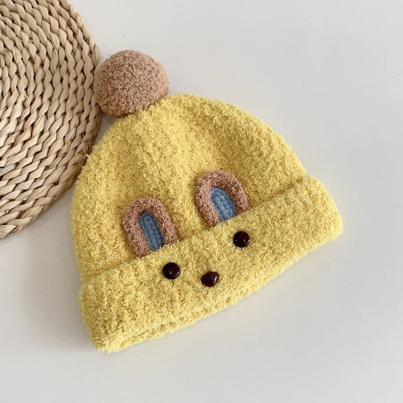 Little Bear Baby Knit Hat | Windproof Winter Cap with Ear Protection for Boys and Girls