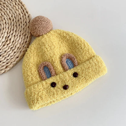 Little Bear Baby Knit Hat | Windproof Winter Cap with Ear Protection for Boys and Girls