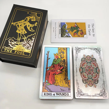 Predictive Divination Cards Astrological Tarot Cards With Gold Foil Technique Deluxe Board Game Gift Set