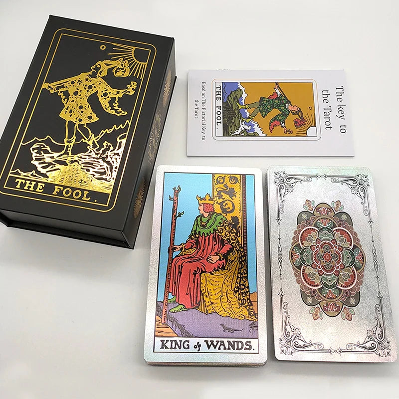 Classical Gold Foil Waterproof Tarot Cards With Megnet Box As Special Gift