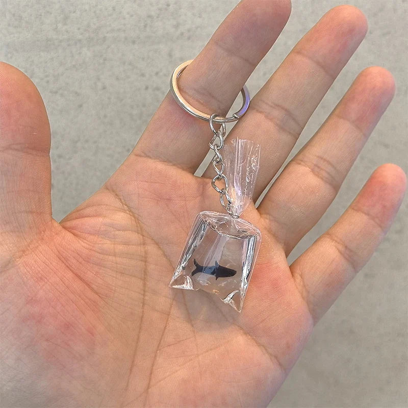 Creative Simulation Goldfish Keychain | Transparent Carp Pendant for Backpack