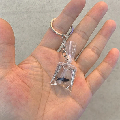 Creative Simulation Goldfish Keychain | Transparent Carp Pendant for Backpack