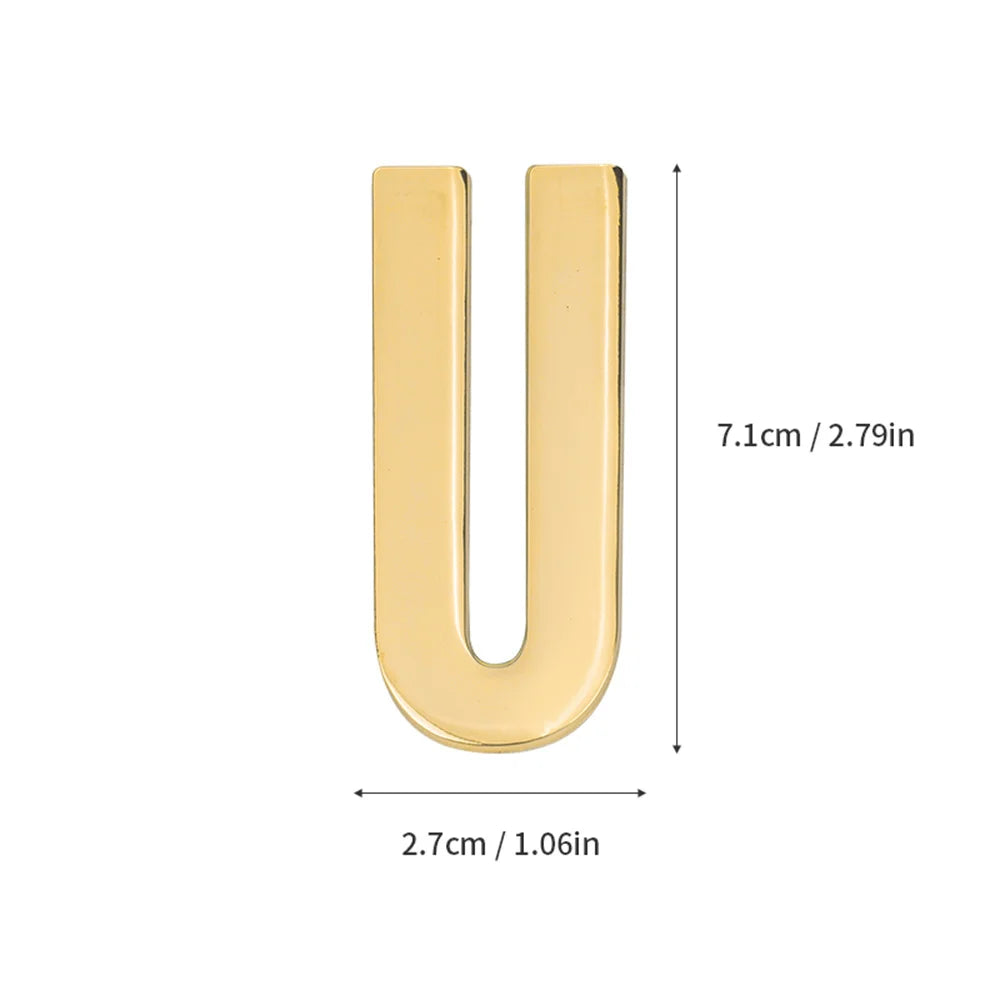 1 pièce en métal auto-adhésive Numéro de maison, lettres de l'alphabet anglais pour plaque de porte d'appartement, autocollants de numéro de boîte aux lettres de table 7*3cm