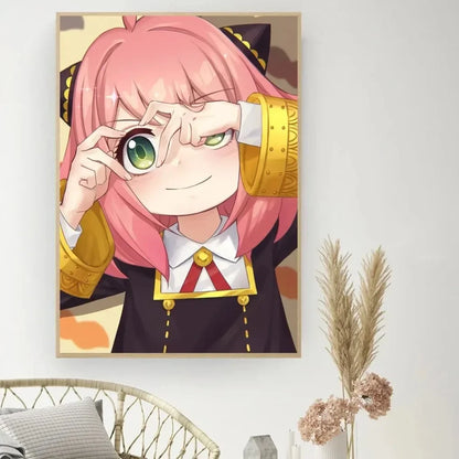 Lienzo clásico retro, anime "Spy X Family", póster impreso en HD, pintura decorativa para el hogar, sala de estar, dormitorio