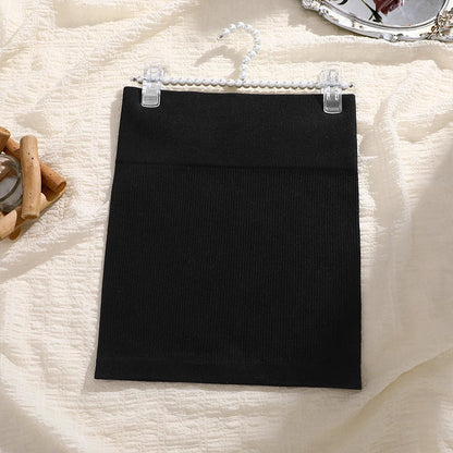 High Waist Knit Mini Skirt