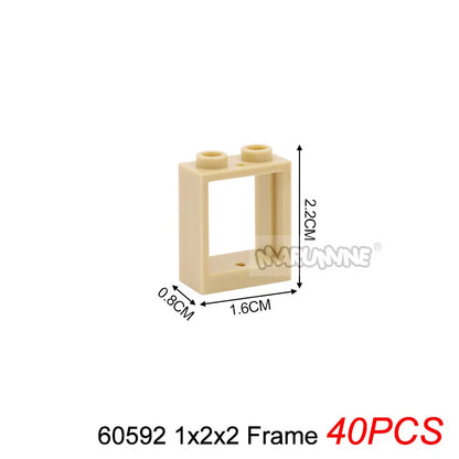 Marumine Window and Door Building Blocks | Compatible City House Parts Set