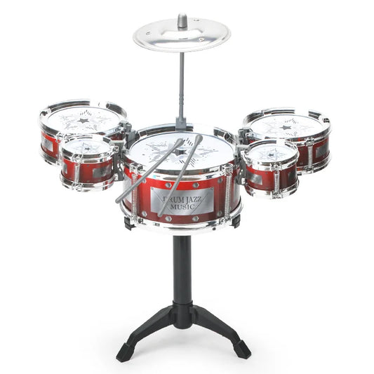 Kids Jazz Drum Set 5 Drum Kit with Cymbal Beginner Musical Toy