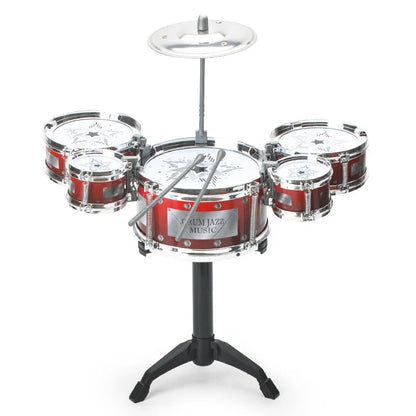 Kids Jazz Drum Set 5 Drum Kit with Cymbal Beginner Musical Toy