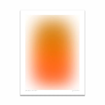 Modern , Minimalist, Wall Art, Gradient Swoosh Blue Orange, HD Canvas Print Poster, Home Living Room, Room Decoration