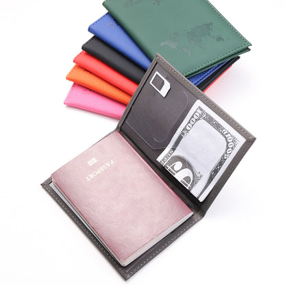 RFID Vintage PU Leather Passport Holder – Multi-Function Travel Wallet