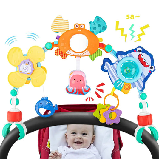 Baby Stroller Arch Toys Pram Activity Arch Toys Bouncer Toy Fine Sensory Development Motor Skills Toys  Arch Baby Car Seat Toys