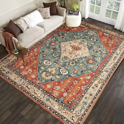 VIKAMA Alfombra nórdica grande para sala de estar, estilo retro, alfombra de dormitorio, decoración del hogar marroquí, sofá, mesa de té, alfombra de área grande
