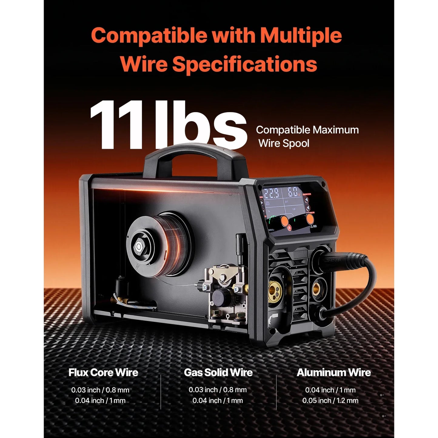 SucceBuy 5-in-1 MIG Welder 200Amp Multi-Process MIG TIG Stick Welding Machine LCD