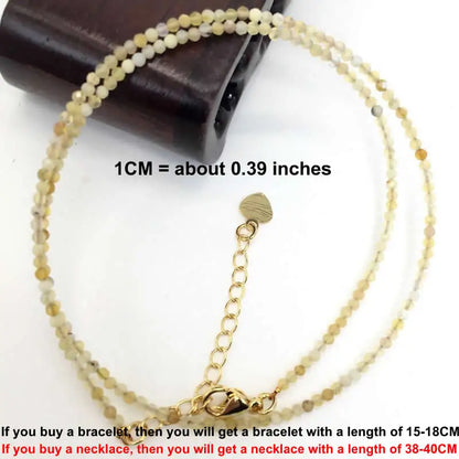 Faceted Gemstone Beaded Necklace and Bracelet Set | Natural Crystal Choker Jewelry for Men and Women