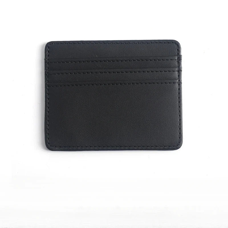 1Pc Pu Leather ID Card Holder | Slim Candy Color Credit Card Box