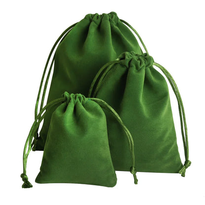 10pcs Drawstring Velvet Jewelry Gift Bags | Soft Plush Multi-Color Pouches for Wedding Christmas Party