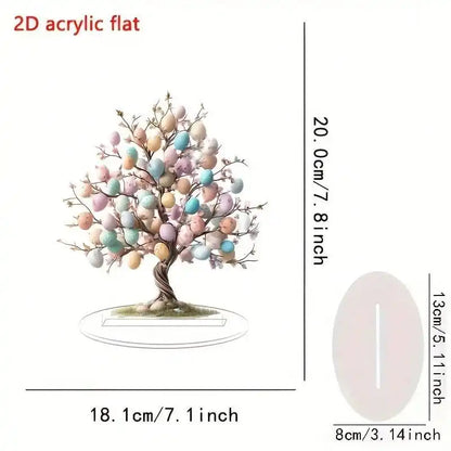 Bohemian Bird Egg Tree Tabletop Decor | Acrylic Easter Home Decoration