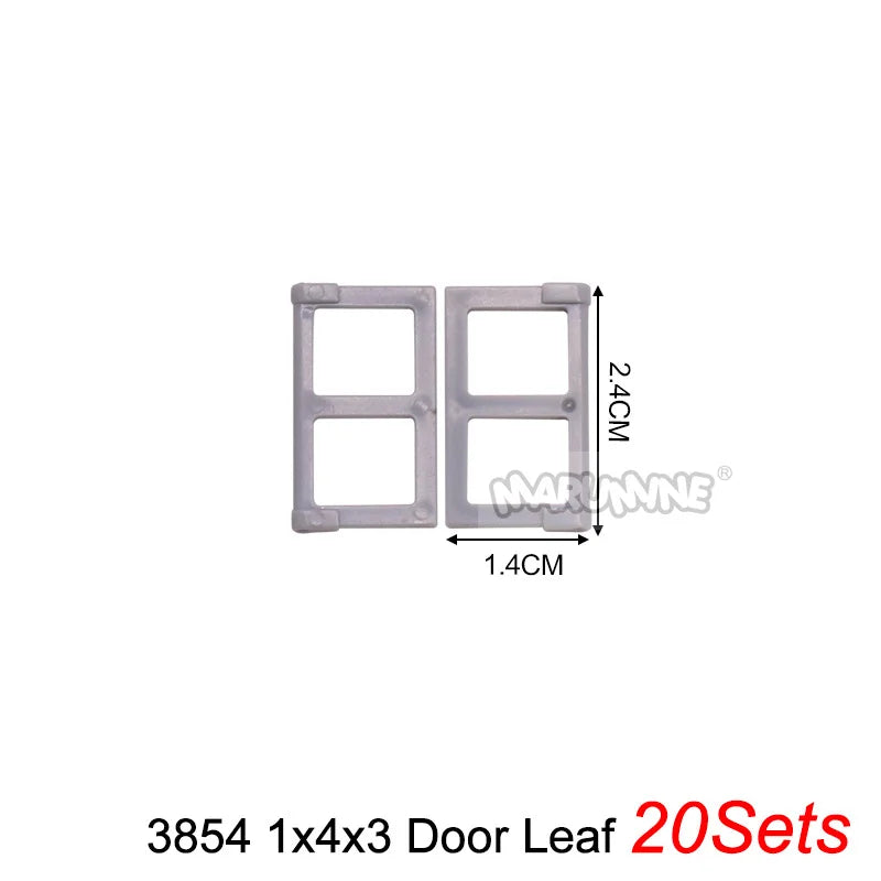 Marumine Window and Door Building Blocks | Compatible City House Parts Set