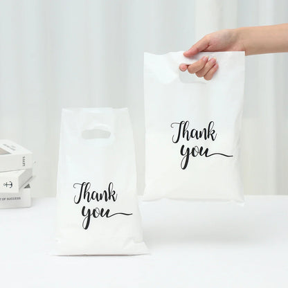 100 sacs de remerciement en plastique, sac cadeau, sac de courses, fourre-tout 20*30cm, sac cadeau pour anniversaire, mariage, fêtes, bonbons, biscuits
