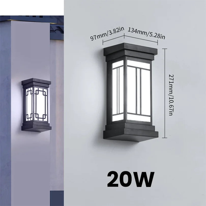 LED Outdoor Wall Light – IP66 Waterproof Motion Sensor Lamp for Porch & Garden