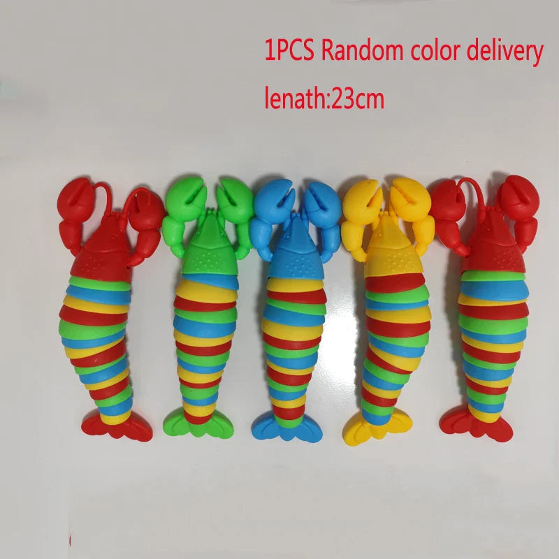 Colorful Slug Fidget Toy | Articulated 3D Sensory Toy for Stress Relief